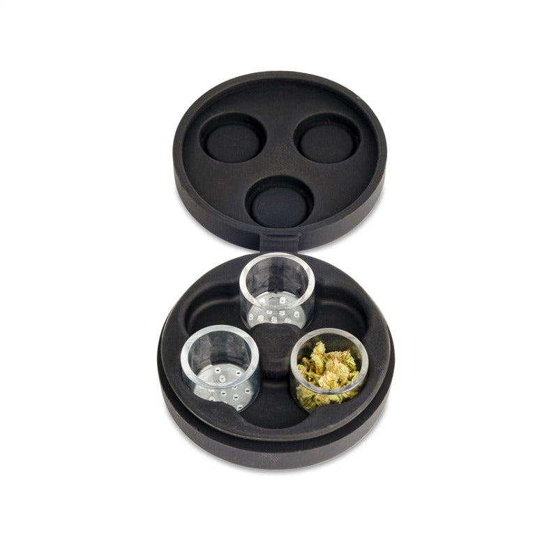 Dosing capsule with prefilled dry herb