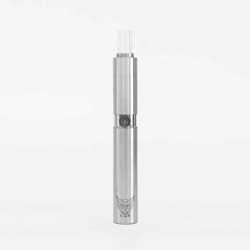 Linx Hypnos Zero Steel Concentrate Vaporizer With a 510-threaded Battery and  Ceramic Atomizer on white background